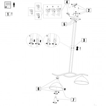 Gebruiksaanwijzing - Design hanglamp 6836ST Capri - Steinhauer